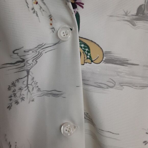 Vintage Rare Asian Blouse &button Up Duo Versatile Unique - Picture 8 of 12